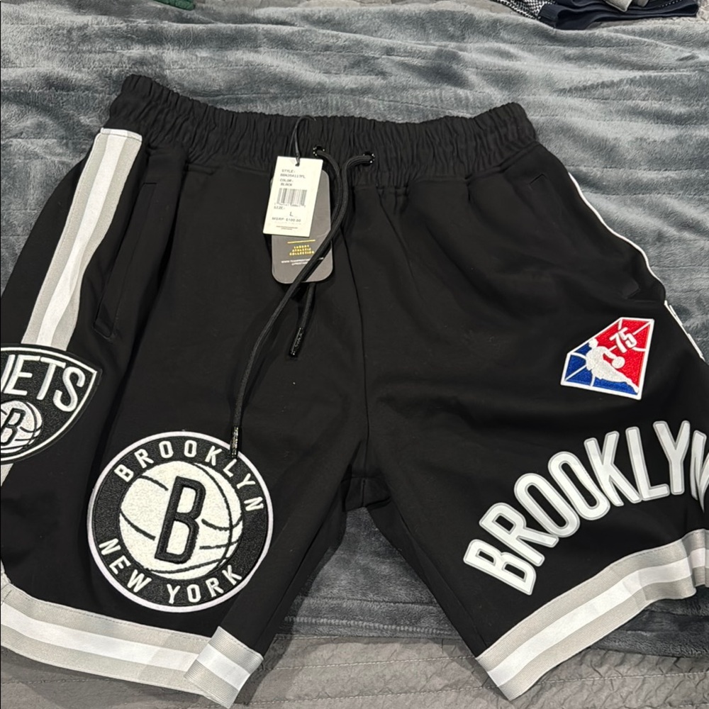 Brooklyn Nets Black Athletic Shorts